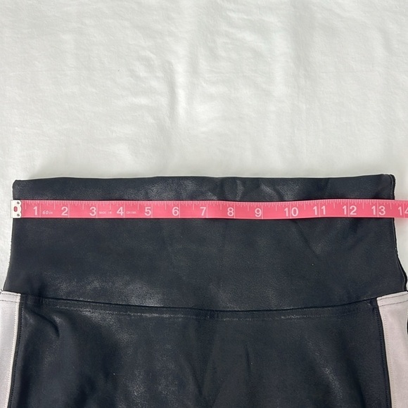 Spanx Black Faux Leather Side Stripe High Waist Leggings Large - Picture 15 of 17